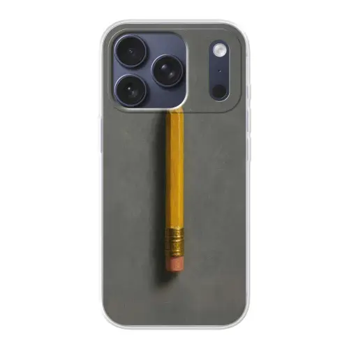 Potlood - Schilderij - Geel Telefoonhoesje iPhone 17 Pro klein -3d