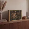 Chimpansee - Stoel - Pak - Bruin Light Box met batterij (Wandlamp) middel -sfeer2