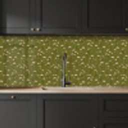 Landelijk - Bloemen -  Groen keuken achterwand 2 middel 871 -sfeer1