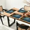 Merry Christmas - Blauw - Kerst - Winter Placemat vinyl groot -zzsfeer4_Kitchenyeah-website