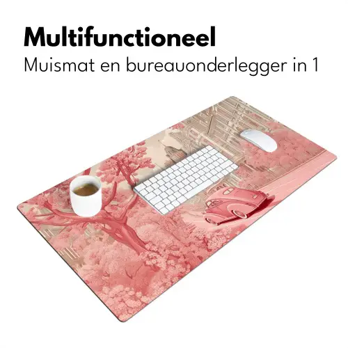 City - Car - Pink Muismat XXL klein -sfeer4