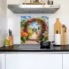 Doorkijk - Bloemen - Kleurrijk - Natuur Inductie beschemer met haakjes middel -sfeer2