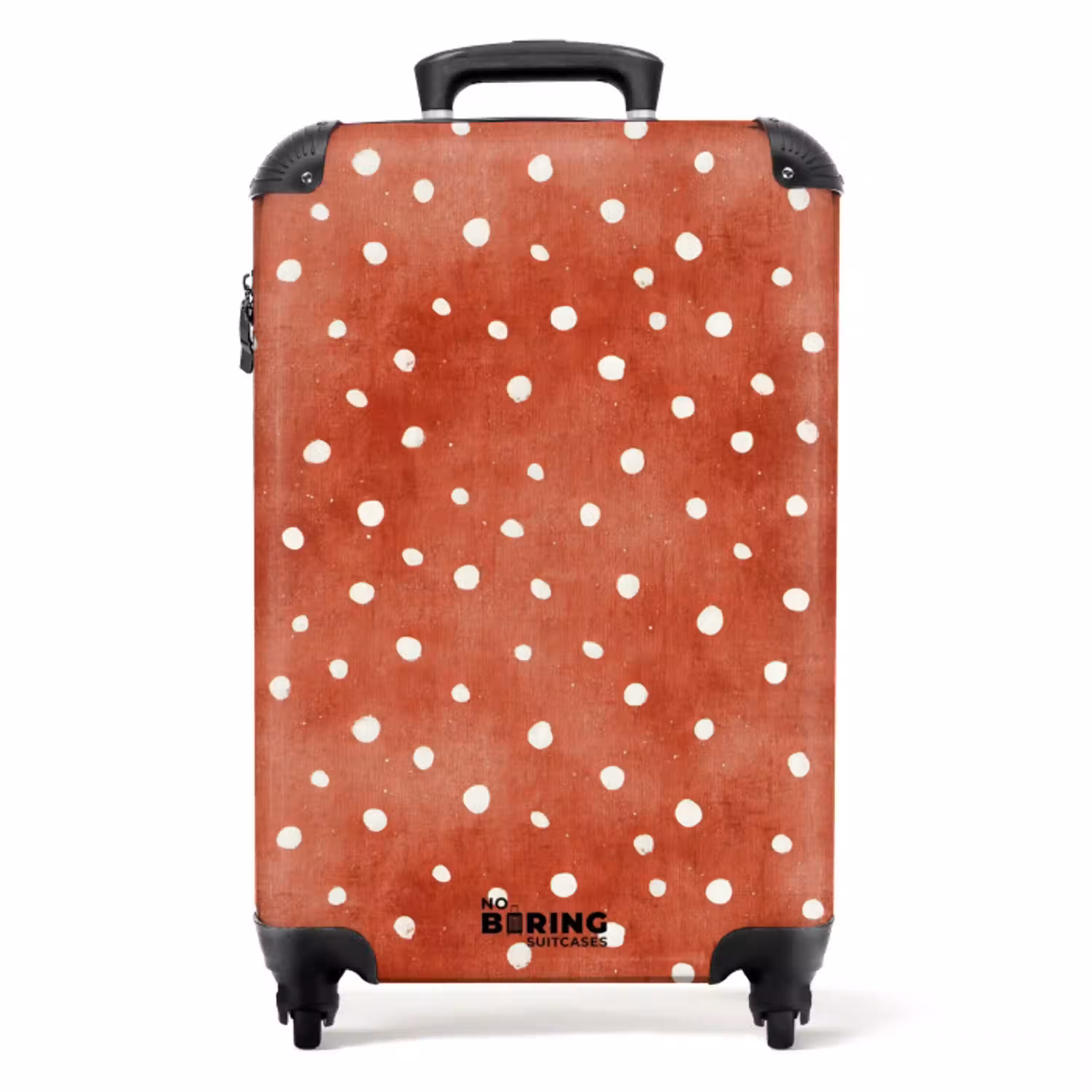 Stippen patroon rood NBS - Handbagage koffer - Volwassenen Unisex middel -productfoto_recht