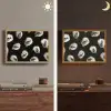 Oesters - Zwart - Vissen - Goud Light Box met batterij (Wandlamp) middel -sfeer3