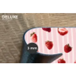 Strepen - Aardbei - Roze Placemat vinyl groot 368 -closeup