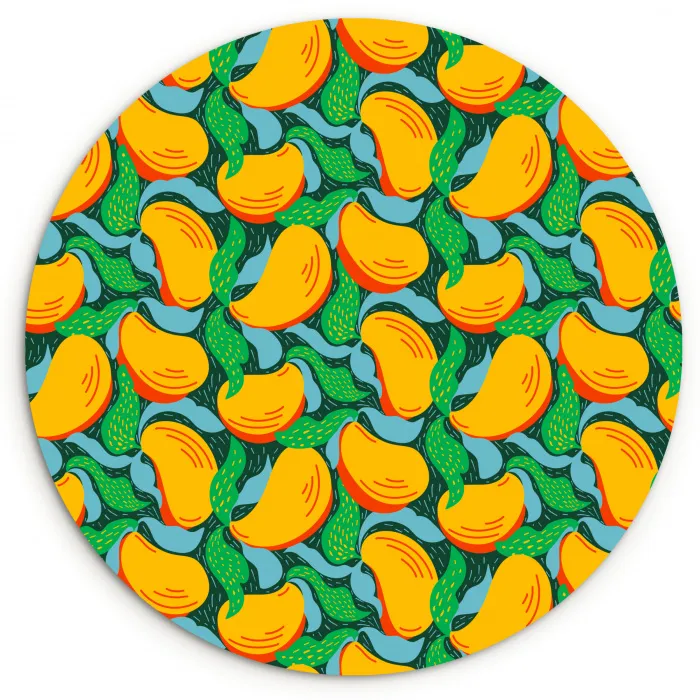Mango - Golvende - Bladeren Wandcirkel plexiglas klein 852 -3d