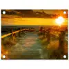 Zon - Strand - Duin - Horizon - Gras - Pad - Oranje tuinposter los doek klein -3d