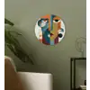 Geometrisch - Strakke vormen - Kleurrijk Wandcirkel kunststof plaat 5mm dik klein -sfeer3
