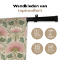 Klassiek - Patroon - Roze Wandkleed katoen klein 269 -sfeer2