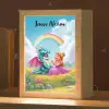 Prinses - Draak - Regenboog Light Box met kabel (Kinderlampje) klein -zzz_3d_website