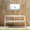 Zeilboot - Zwart - Water - Silhouet Tuinposter op houten frame 2 cm dik klein -sfeer4