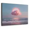 Wolk - Regenboog - Zee Textielframe zwart klein -3d