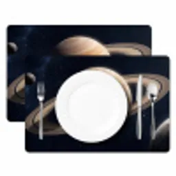 Planeten - Saturnus - Ruimte Placemat vinyl groot -zzsfeer2_Kitchenyeah-website