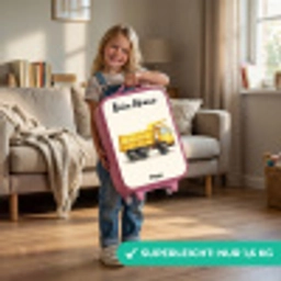 Kiepwagen - Getekend - Geel Kinderkoffer - Roze klein -sfeer2_DE