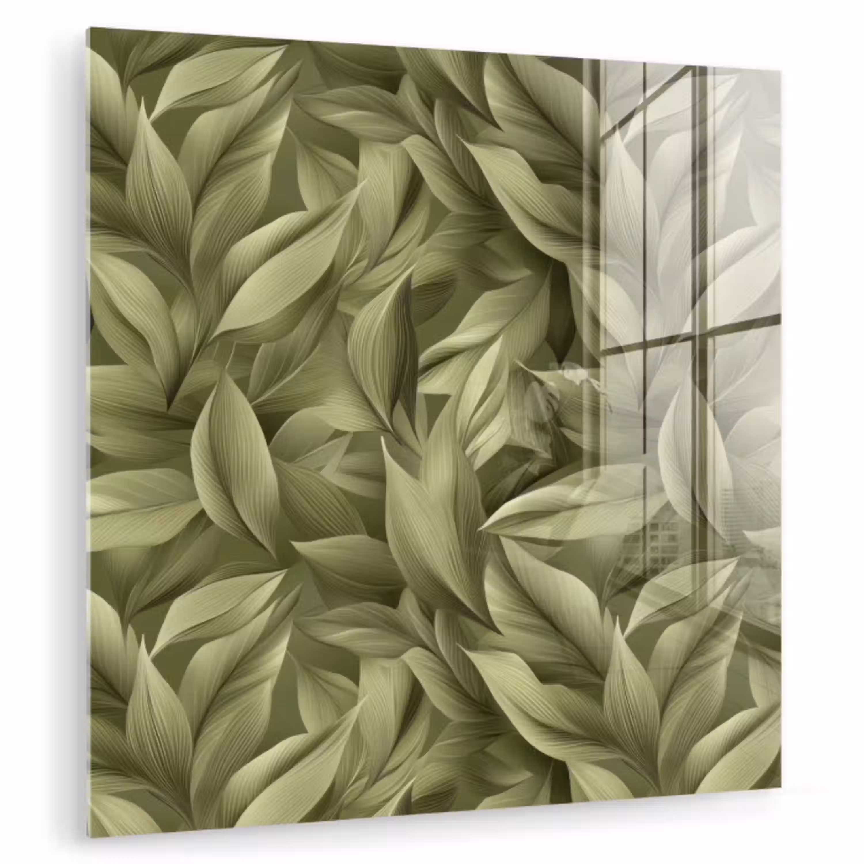 Bladeren - Modern - Groen plexiglas 5mm klein 11 -zzzproduct_nieuw