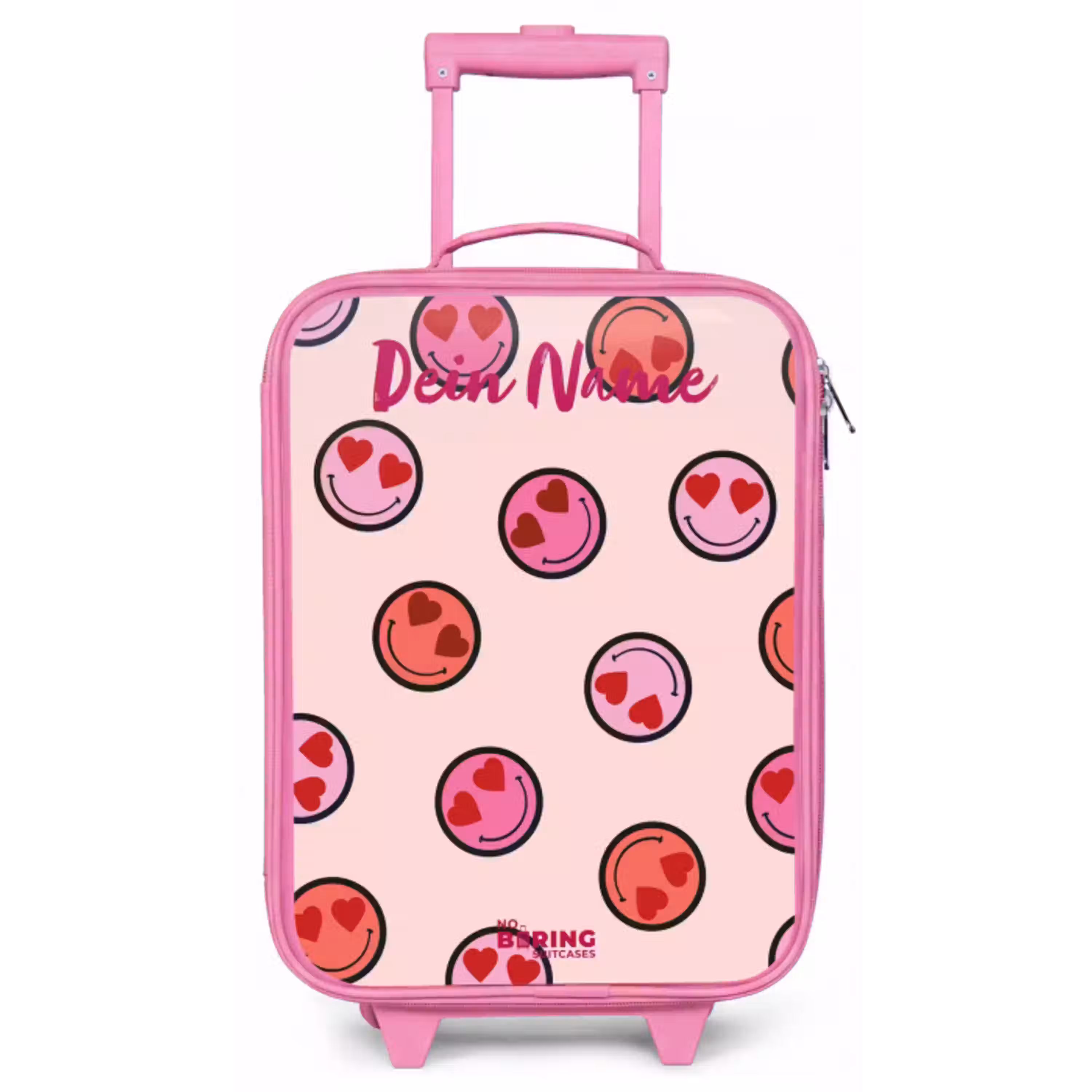 Hartje - Smiley - Patroon Kinderkoffer - Roze klein -zz3dotto