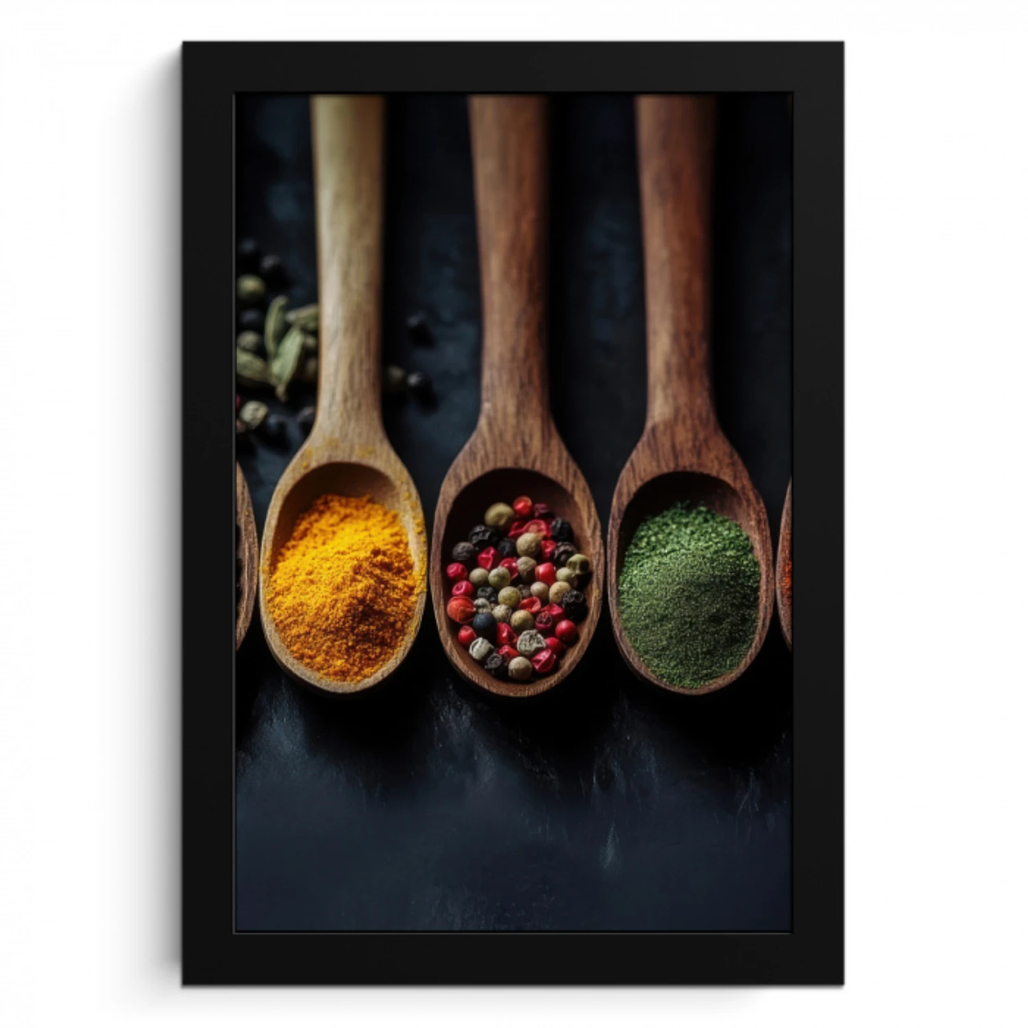 Houten - Lepels - Specerijen - Kruiden KitchenYeah - Keuken - Fotolijst klein -3d