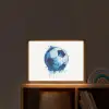 Voetbal - Blauw - Inkt - Spatten Light Box met batterij (Wandlamp kind) middel -sfeer1_kind