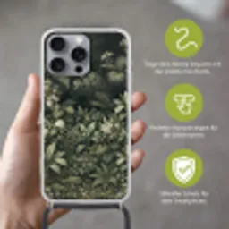 Jungle - Bladeren - Botanisch - Groen Hoesje iPhone 16 Pro Max met koord klein -sfeer2_DE