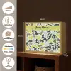 Camouflage - Groen - Blauw - Jongens - Kinderen Light Box met batterij (Wandlamp kind) middel -USP_websiteoverzichtNL