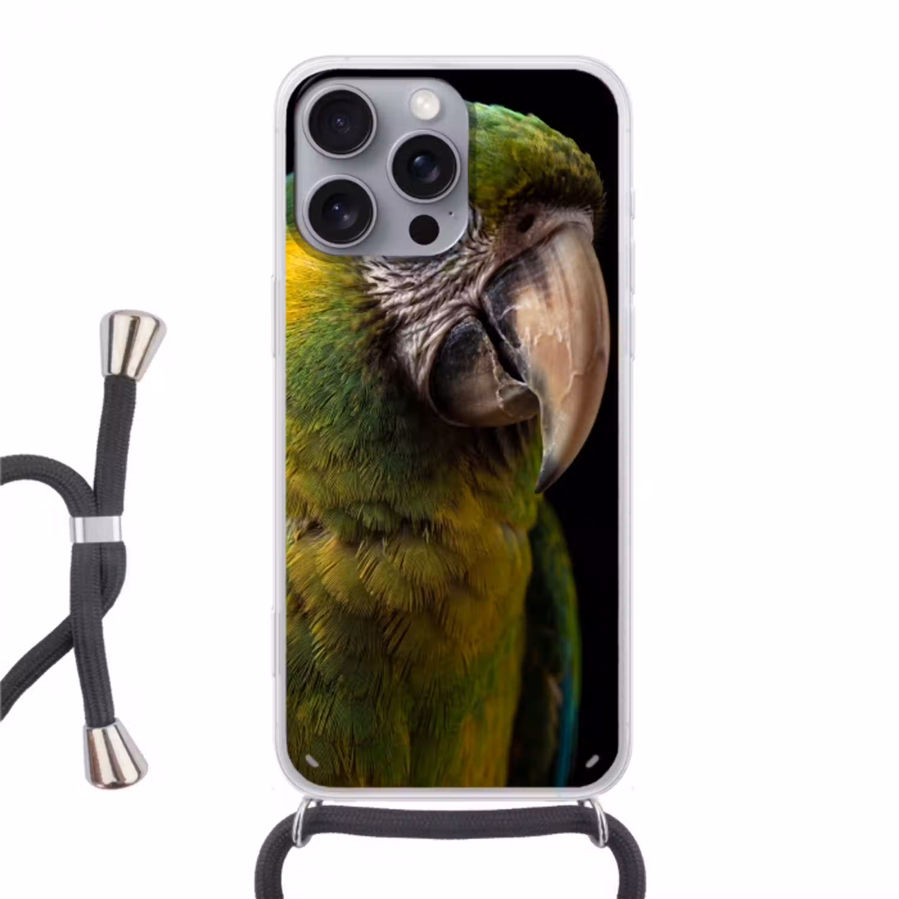 Ara - Portret - Groen Hoesje iPhone 16 Pro Max met koord klein -3d