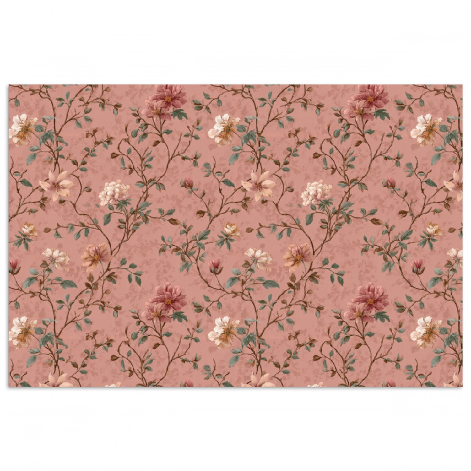Botanisch - Bloemen - Roze poster papier klein 62 -3d