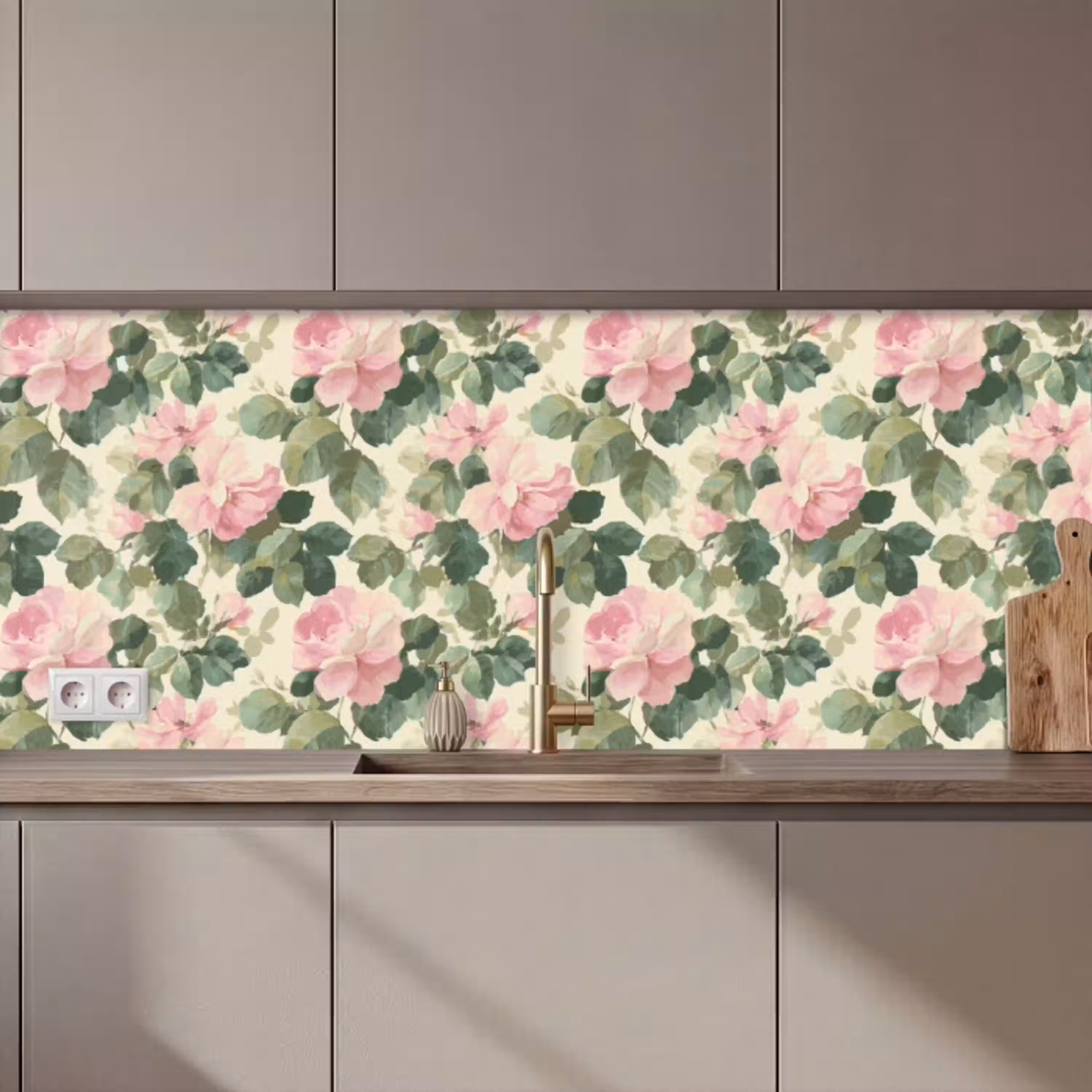 Rozen - Botanisch - Roze keuken achterwand 2 middel 871 zz_3dshopping