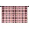 Plaid - Patroon - Schotse - Roze Wandkleed katoen klein 269 -zz3d