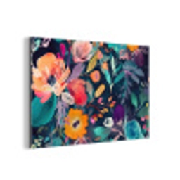 Kleurrijk - Bloemen - Kunst - Natuur - Hippie aluminium wit klein -3d
