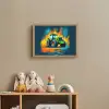 Abstract - Tractor - Groen Light Box met batterij (Wandlamp kind) middel -sfeer2_kind