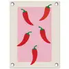 Pepers - Rood - Illustratie tuinposter los doek klein -3d