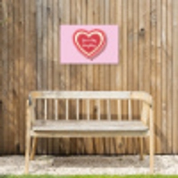 Liefde - Hart - Valentijn Tuinposter op houten frame 2 cm dik klein -sfeer4