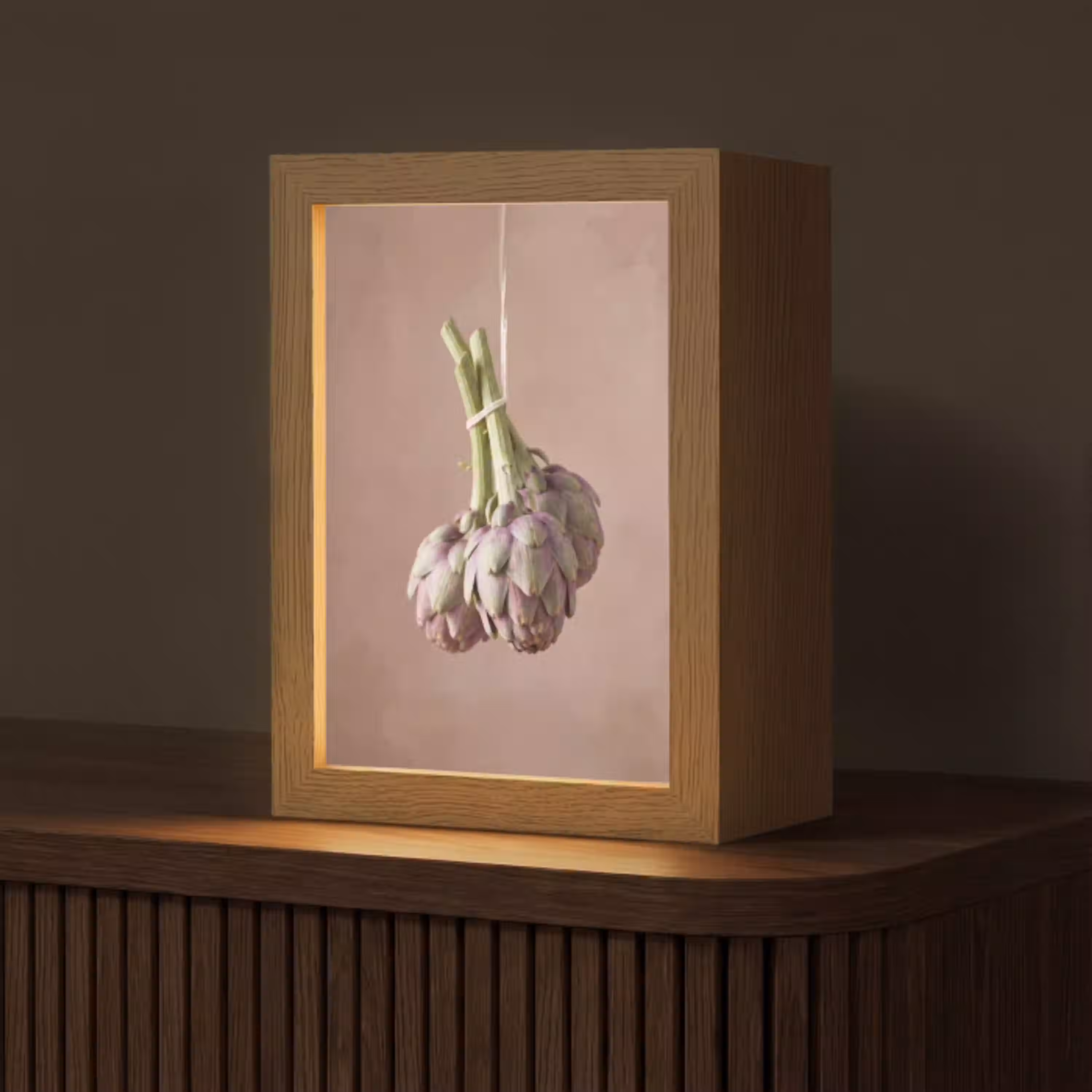 Artisjokken - Hangend - Groenten Light Box met kabel (Tafellamp) klein -z3d_website