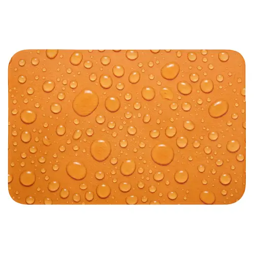 Water - Druppels - Oranje WCmat klein -3d