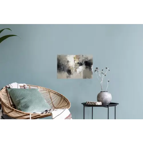 Kleurenpalet - Penseelstreken - Beige - Nevelig Muursticker klein -plant