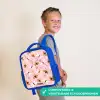Lieveheersbeestjes en libellen op roze achtergrond Kinderrugzak - Blauw middel -sfeer3_NL
