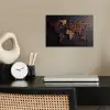 Wereldkaart - chocola - Smakelijke uitstraling poster papier klein -sfeer1