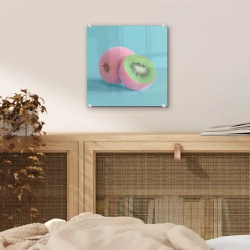 Kiwi - Blauw - Surrealistisch plexiglas 5mm klein -sfeer4