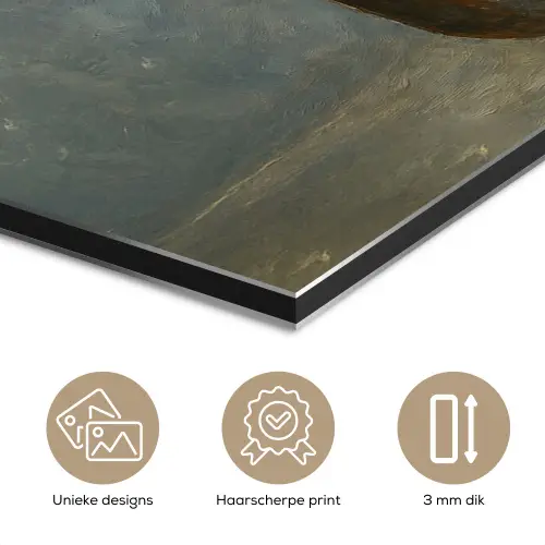 Schep - Gereedschap - Schilderij aluminium wit klein -closeup_NL