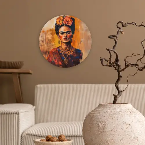 Portret - Sieraden - Schilderachtig Wandcirkel kunststof plaat 5mm dik klein -sfeer1