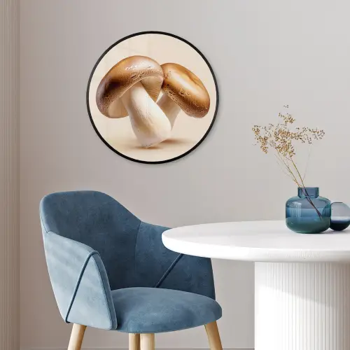 Champignons - Zacht - Beige Fotolijst rond zonder passe partout klein -sfeer2
