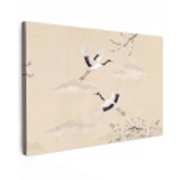 Kraanvogels - Bloesem - Beige canvas 2cm klein -z3d