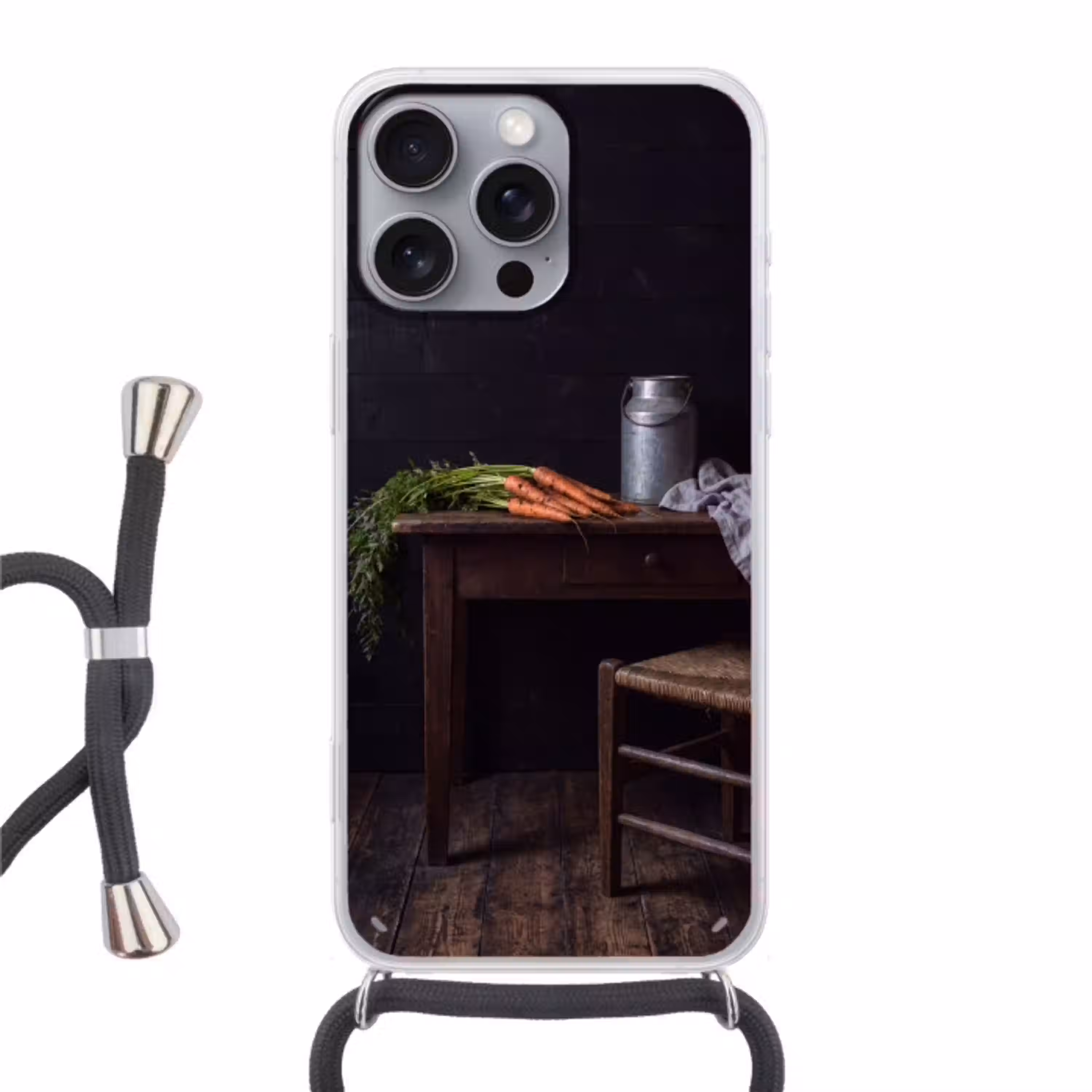 Groenten - Rustiek - Stilleven Hoesje iPhone 16 Pro Max met koord klein -3d