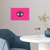 Minimalistisch - Oog - Roze poster papier klein -sfeer3