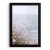 Klif - Bloemen - Zee - Roze fotolijst zwart zonder passe partout klein -3d