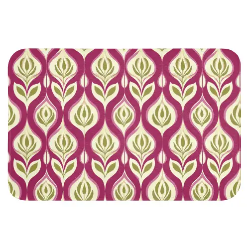 Retro - Floraal - Paars WCmat klein 1009 -3d