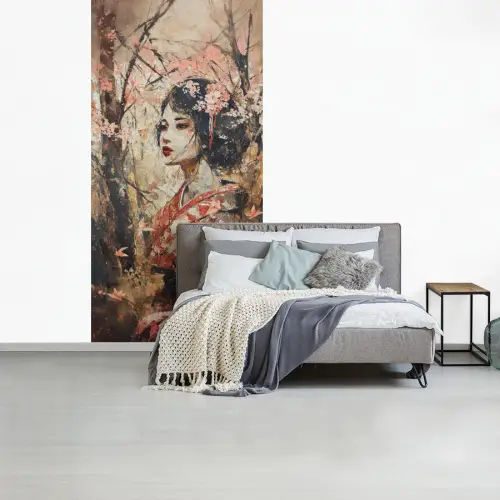 Kimono - Vrouw - kersenbomen fotobehang vinyl groot -slaapkamer