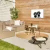 Honden - Bivakmuts - Zwart - wit Tuinposter op houten frame 2 cm dik klein -sfeer2