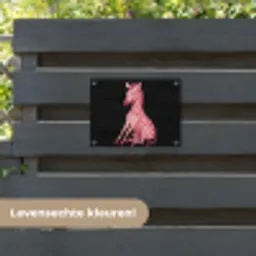 Zebra - Roze - Gestreept tuinposter los doek klein -sfeer3