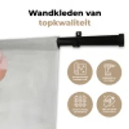 Papavers - Botanisch - Roze Wandkleed katoen klein -sfeer2
